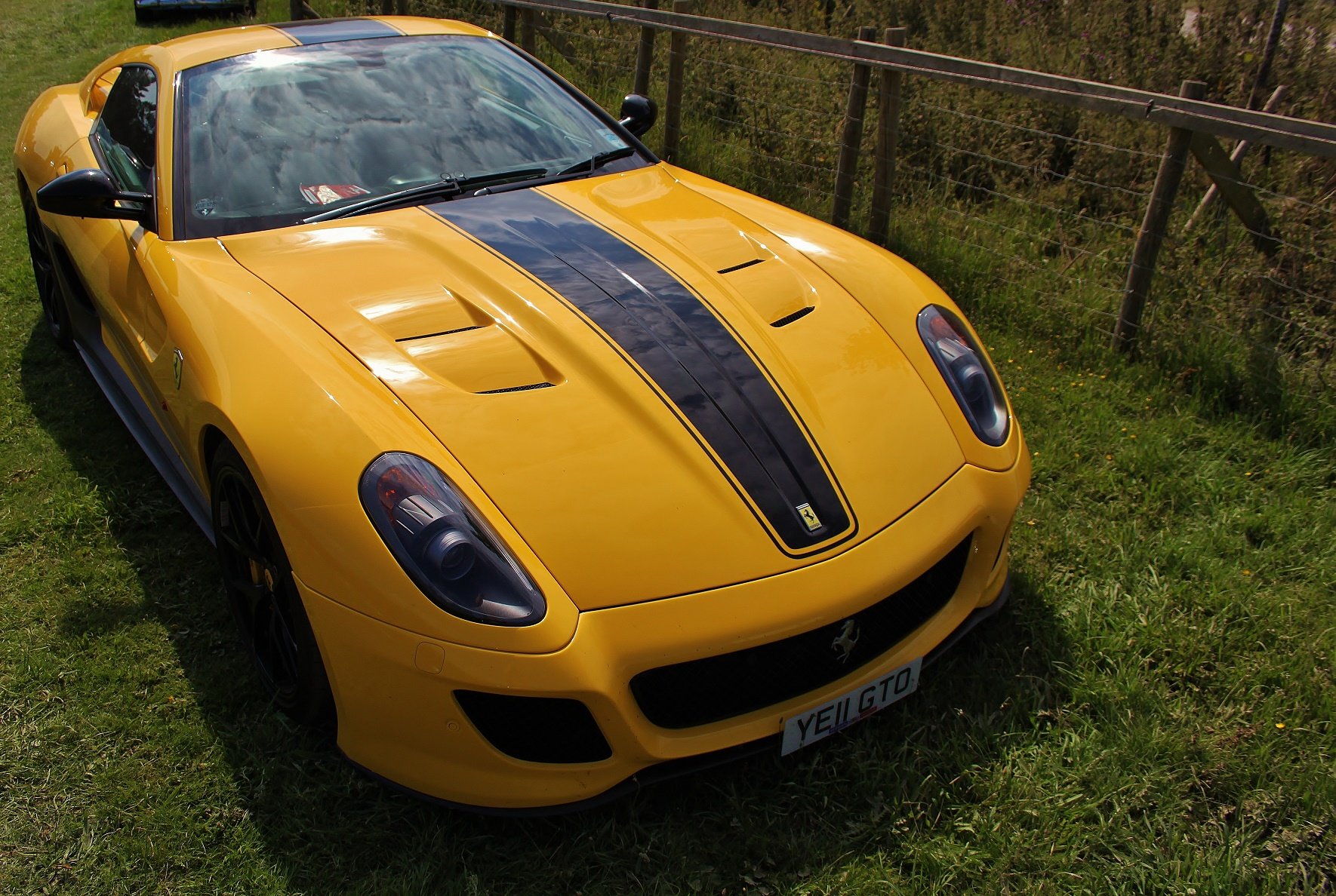 599, Ferrari, Gto, Cars, Supercars, Coupe, Jaune, Yellow Wallpaper