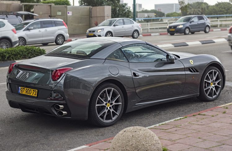 ferrari, California, Convertible, Supercars, Cars, Cabriolet, Italia, Gris, Grey HD Wallpaper Desktop Background