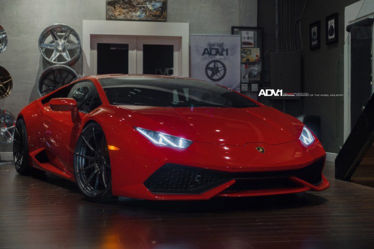 2014, Adv1, Wheel, Tuning, Lamborghini, Huracan, Coupe, Cars, Supercars, Red HD Wallpaper Desktop Background