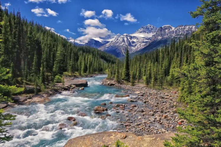 mistaya, River, Banff, National, Park, Alberta, Canad HD Wallpaper Desktop Background
