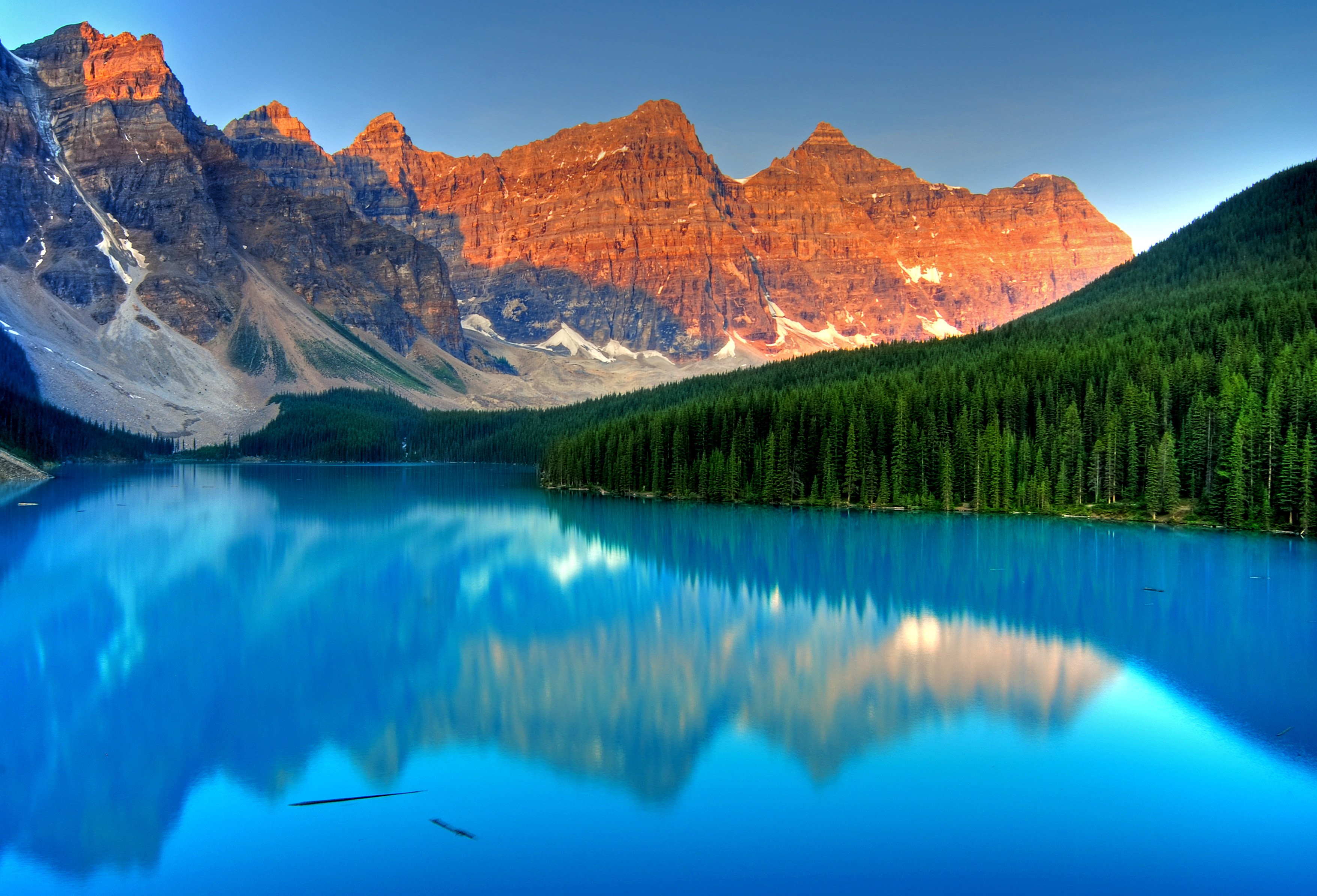 moraine, Lake, Banff, National, Park, Lake, Mountains Wallpaper