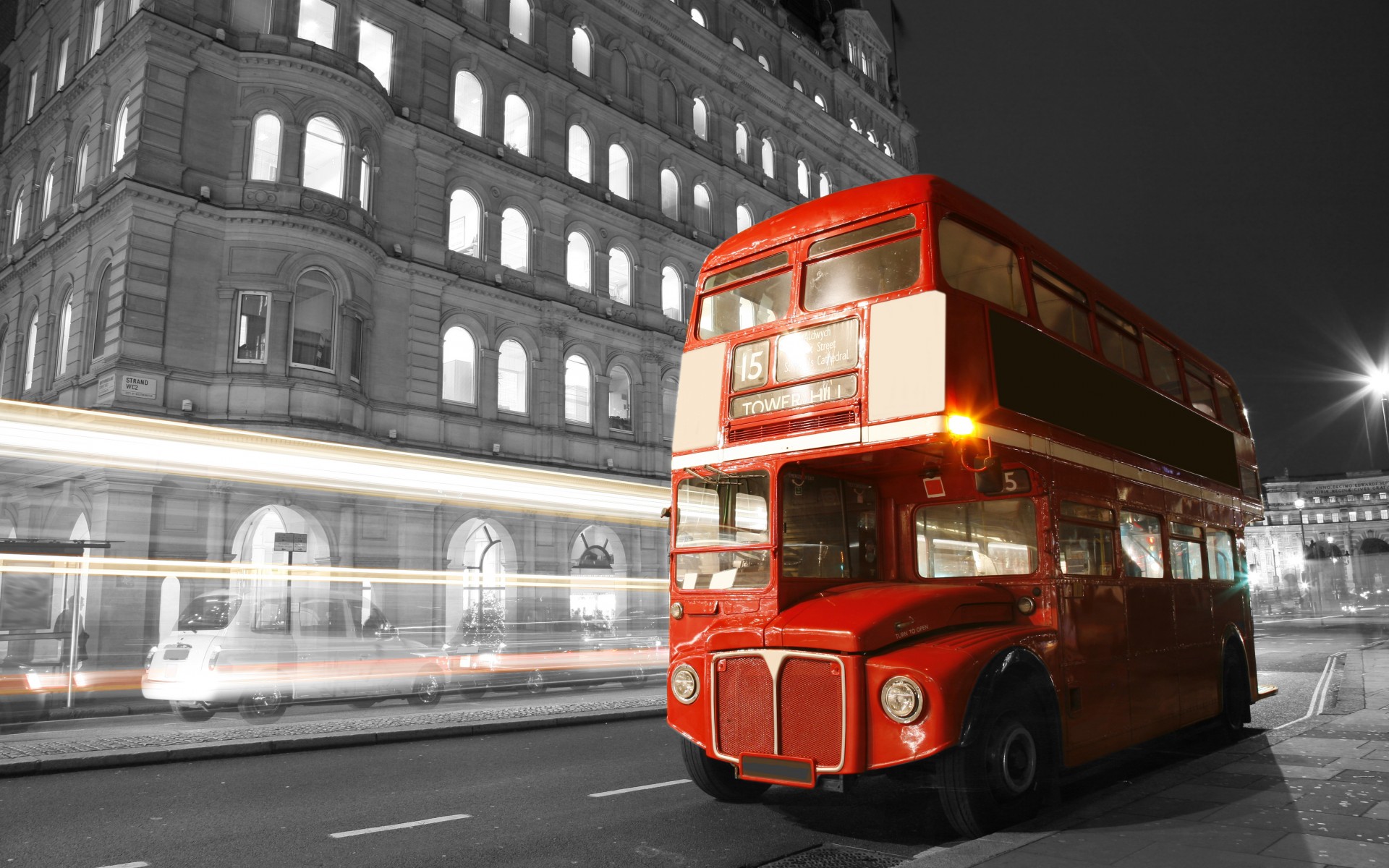 london, England, Bus, Night, Lights, Blur, Street, Road, City, Black, White, Roads, Selective, Coloring, Buildings, Cars, Exposure, Timelapse Wallpaper
