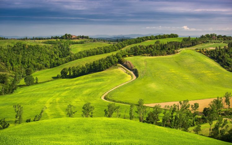 tuscany, Italy, Fields, Hills HD Wallpaper Desktop Background
