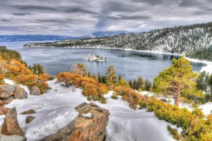 lake, Tahoe, California, Nevada, Autumn, Winter