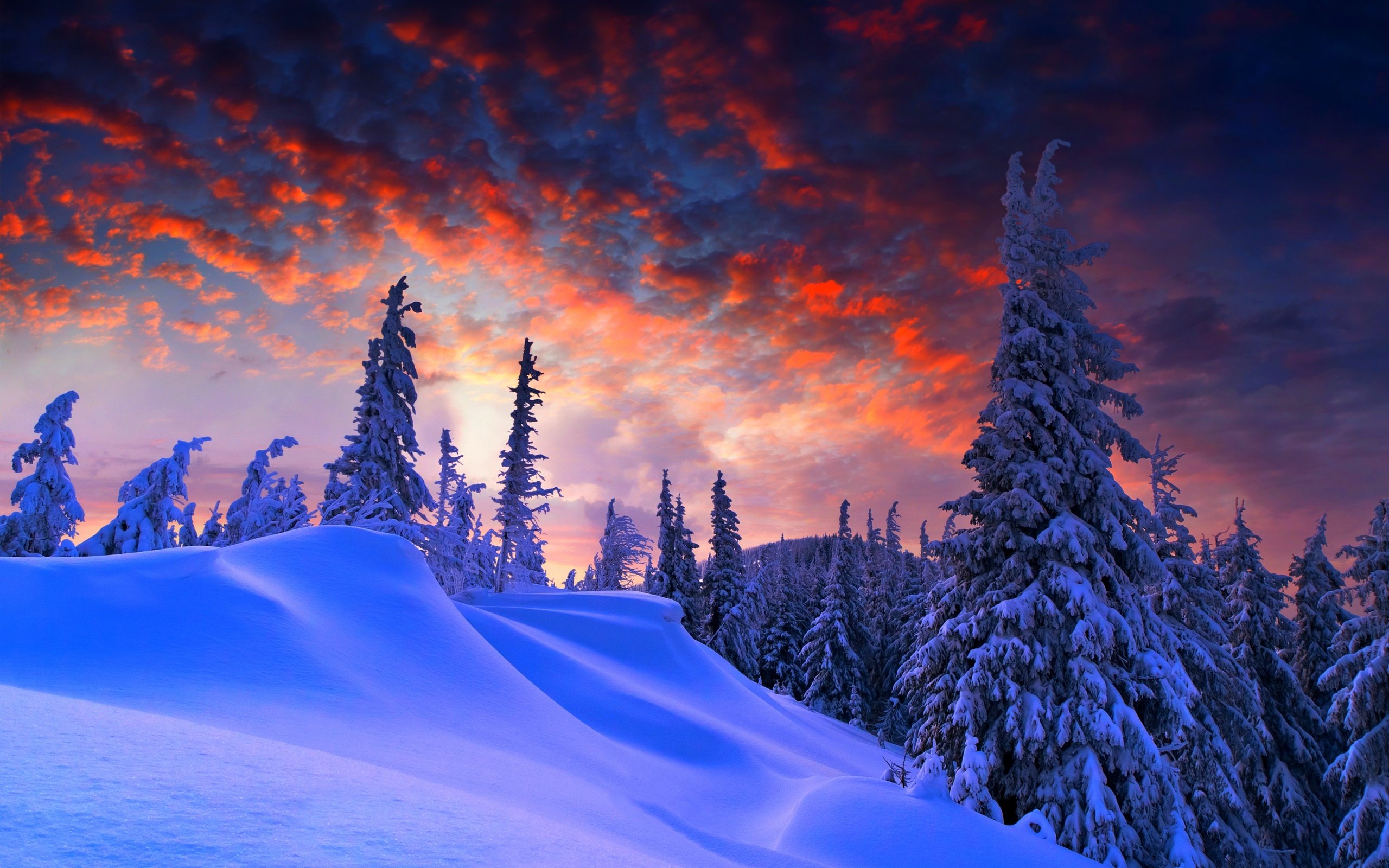 mountain, Clouds, Sky, Nature, Snow, Winter Wallpaper