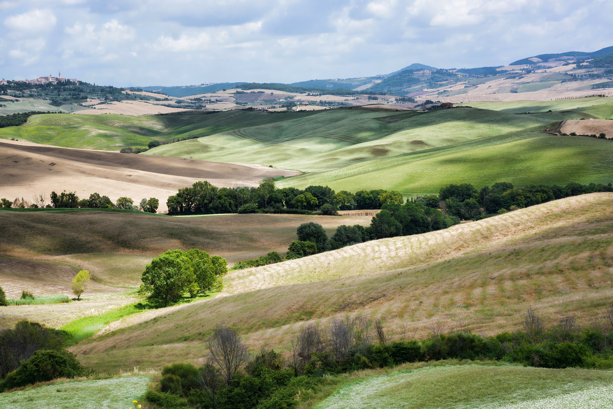landscape, Italy, Hills, Fields, Tuscany Wallpapers HD