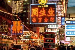 china, Hong, Kong, Roads, Neon, Lights