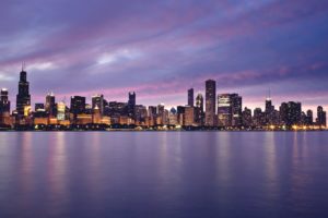 water, Cityscapes, Chicago, Dusk, Reflections