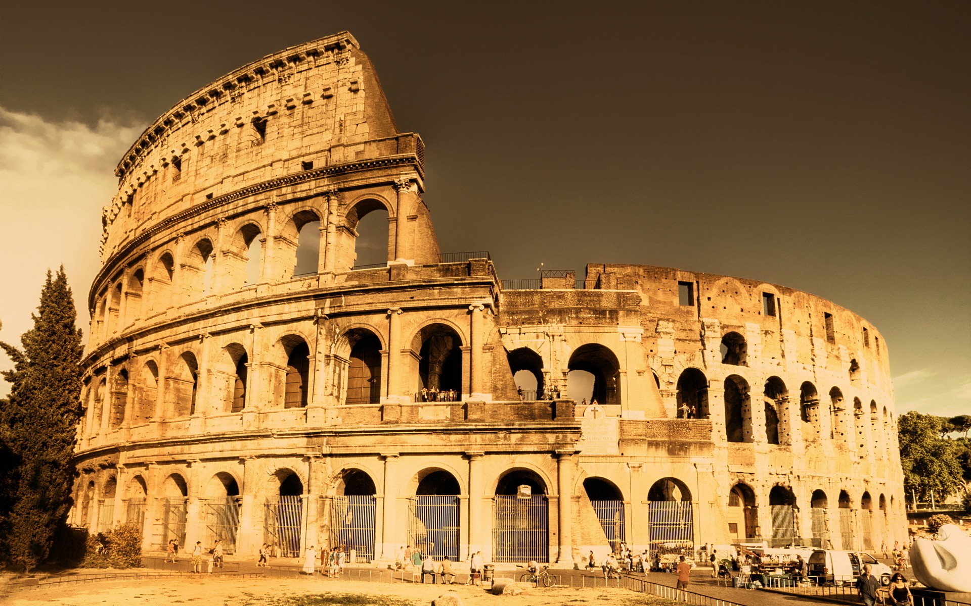 ruins, Cityscapes, Europe, Rome, Italy, Colosseum Wallpaper