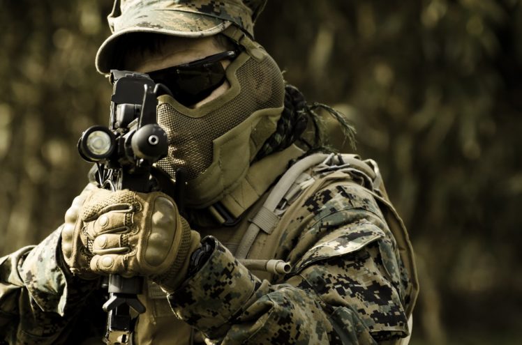 assault, Guns, Military, Rifle, Weapons, Airsoft, Game, Toys, Combat, Team HD Wallpaper Desktop Background