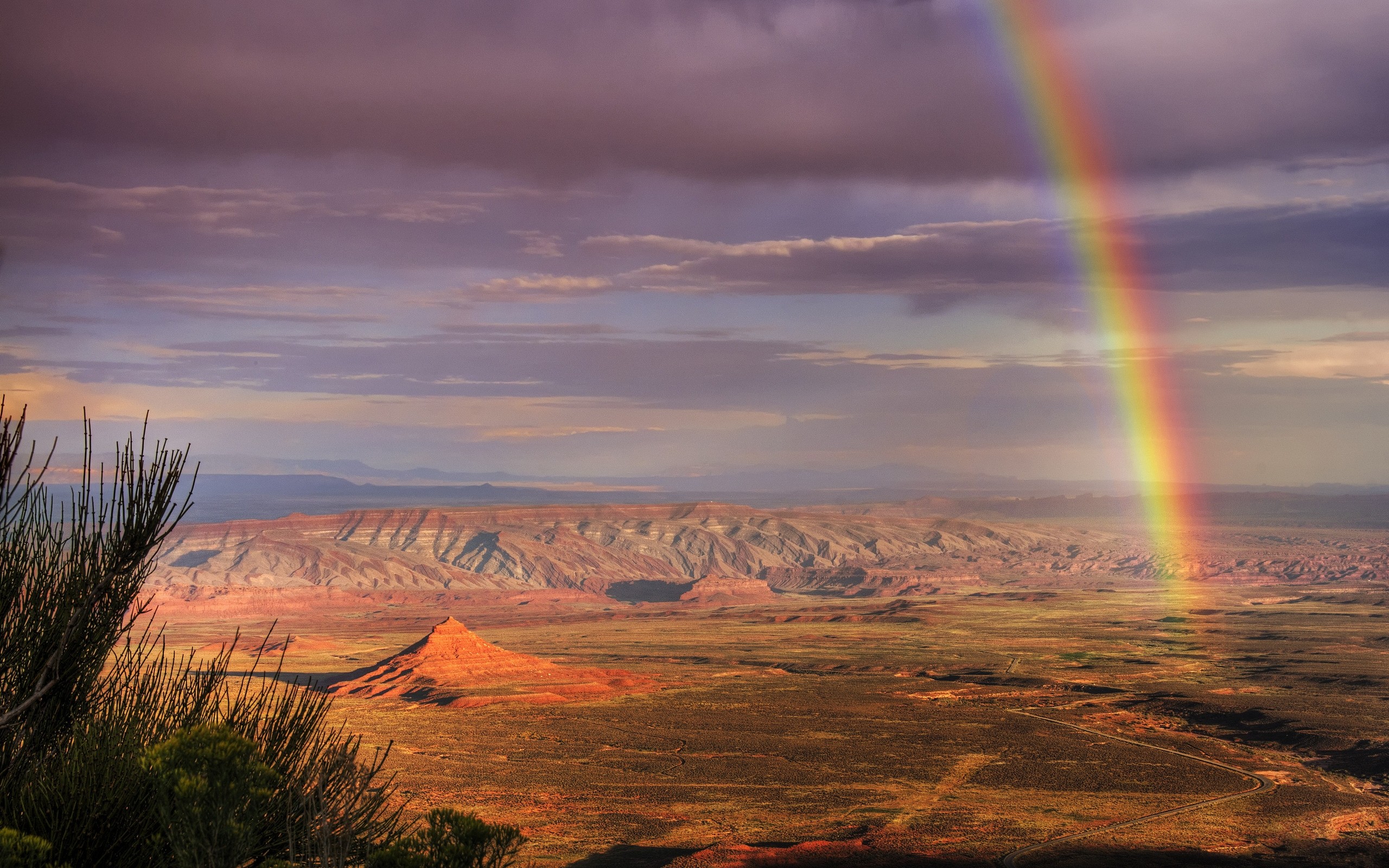 landscapes, Rainbows Wallpaper