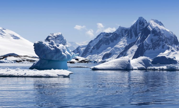 seasons, Winter, River, Snow, Nature, Mountains, Ice, Iceberg HD Wallpaper Desktop Background