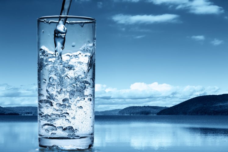 water, Sky, Highball, Glass, Miscellaneous, Nature, Alcohol, Drink, Sound, Ocean, Sea, Lake, Fjord HD Wallpaper Desktop Background
