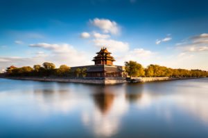 forbidden, City, Beijing, China, The, Palace, Moat, Water, Castle
