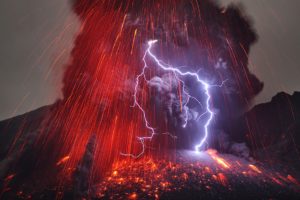 element, Volcano, Smoke, Lightning, Lava