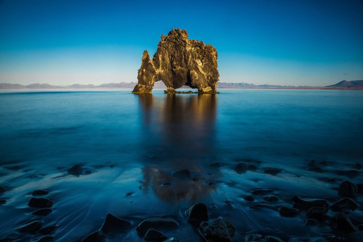 rock, Iceland, Sky, Landscape, Sea HD Wallpaper Desktop Background