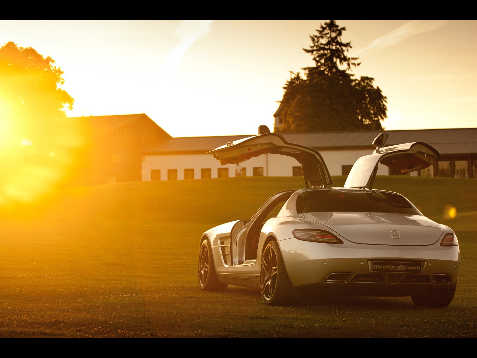 sunset, Amg, Static, Mercedes, Benz, Mercedes, Benz, Sls Wallpaper