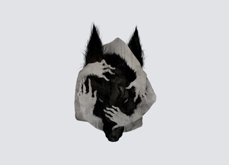 wolf, Arms, Abstract, Creepy, Gray, Grey, Dark, Horror, Werewolf HD Wallpaper Desktop Background