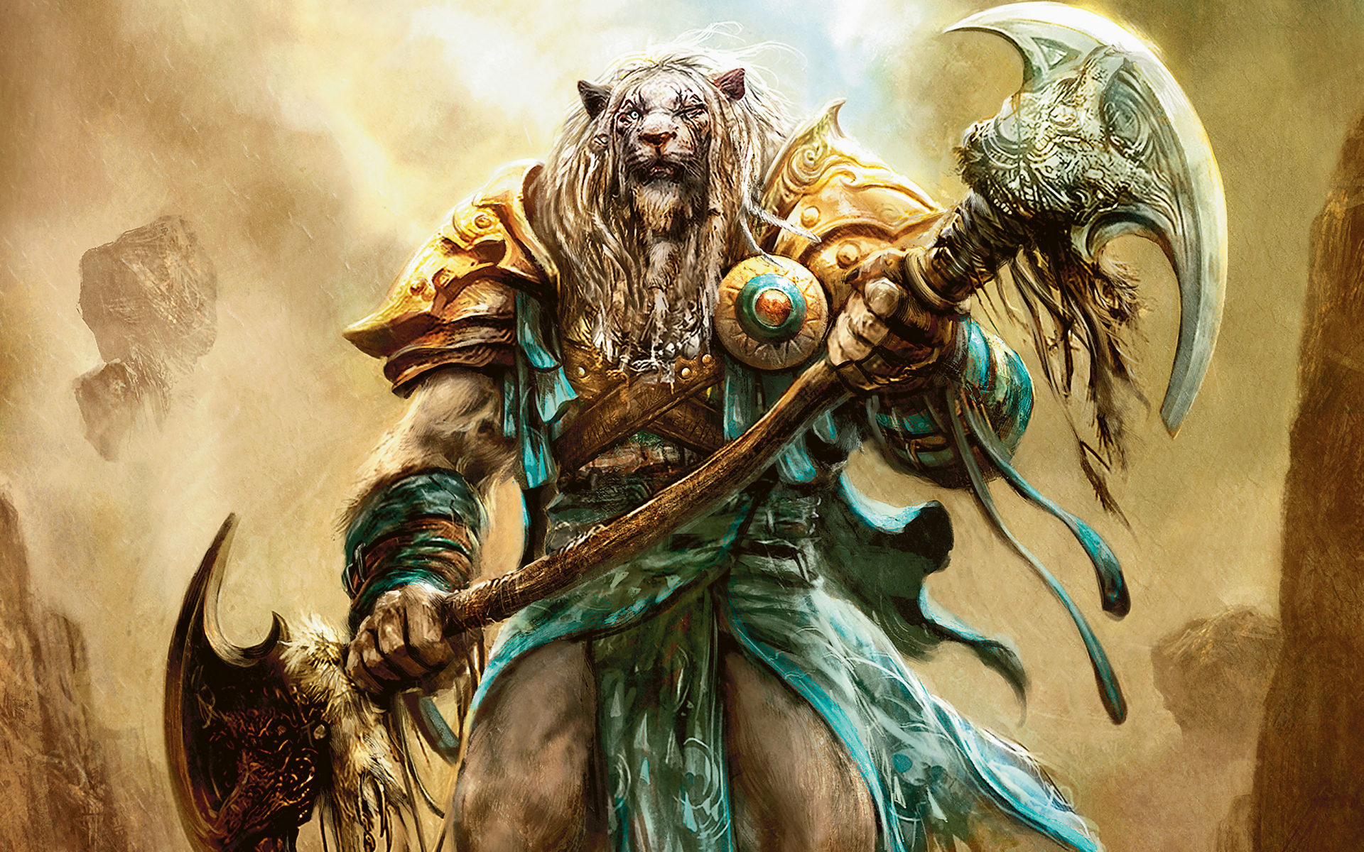 magic, The, Gathering, Weapons, Armor, Artwork, Planeswalker, Ajani Wallpaper