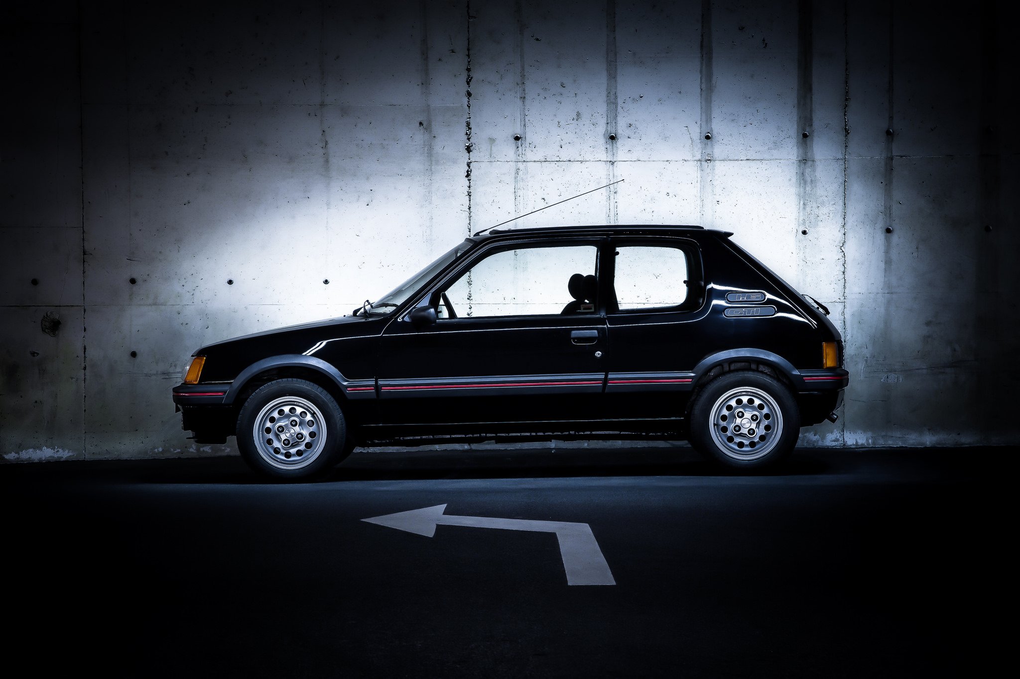 peugeot, 205, Gti, Cars, Coupe, French, Black Wallpaper