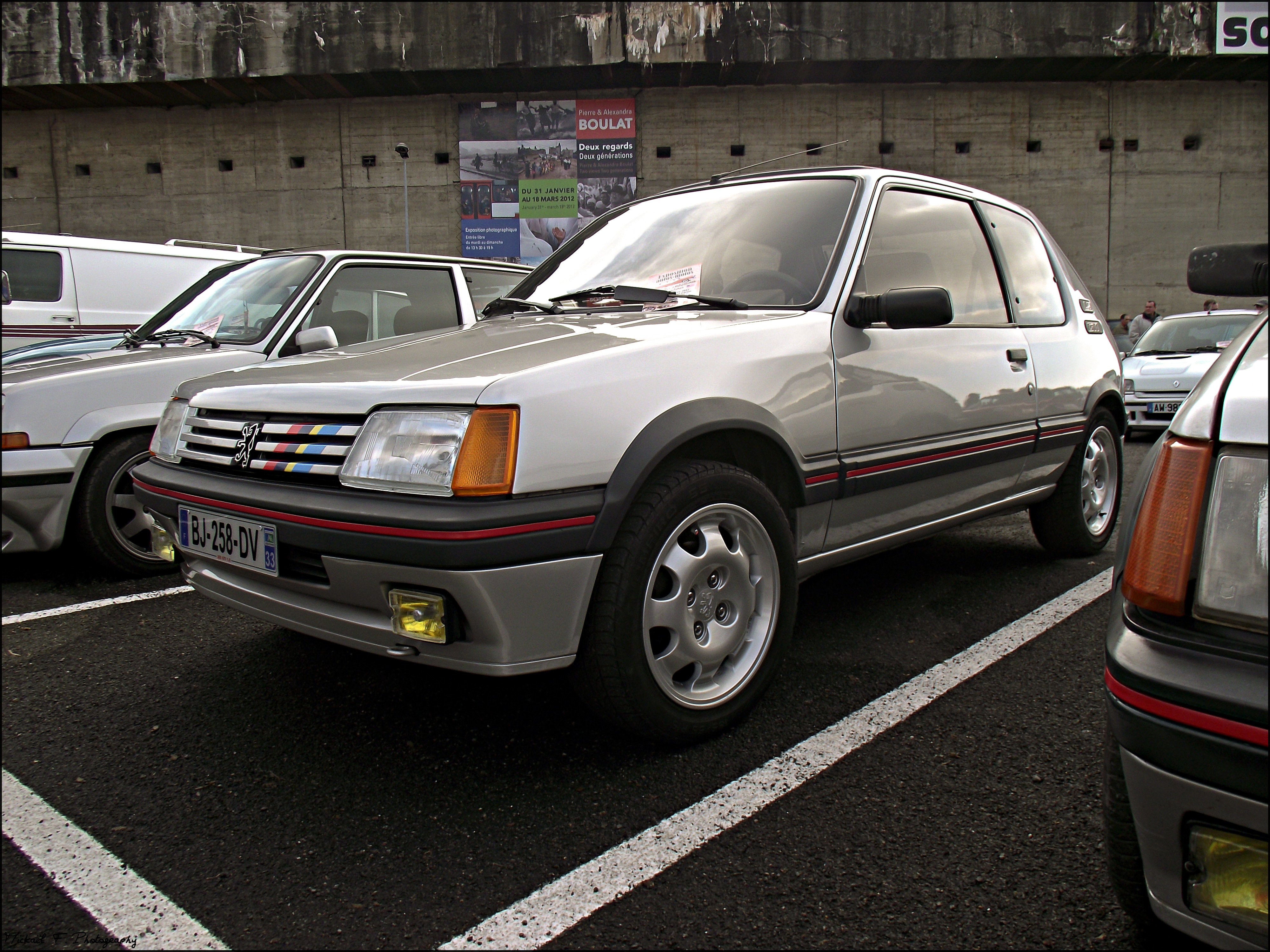 peugeot, 205, Gti, Cars, Coupe, French, Grey, Gris Wallpaper