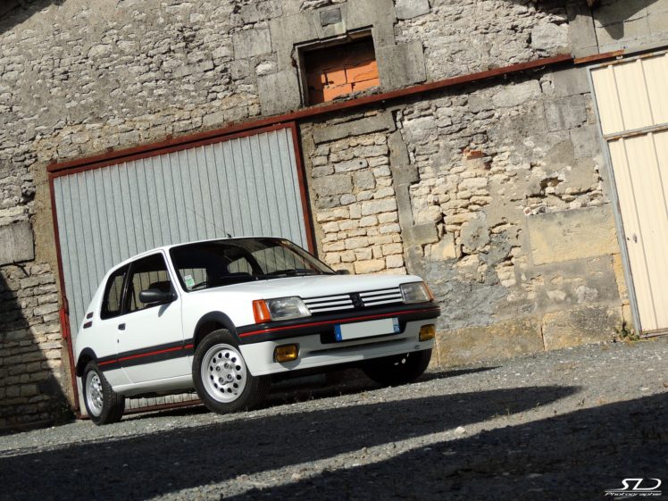 peugeot, 205, Gti, Cars, Coupe, French, Blanc, White HD Wallpaper Desktop Background