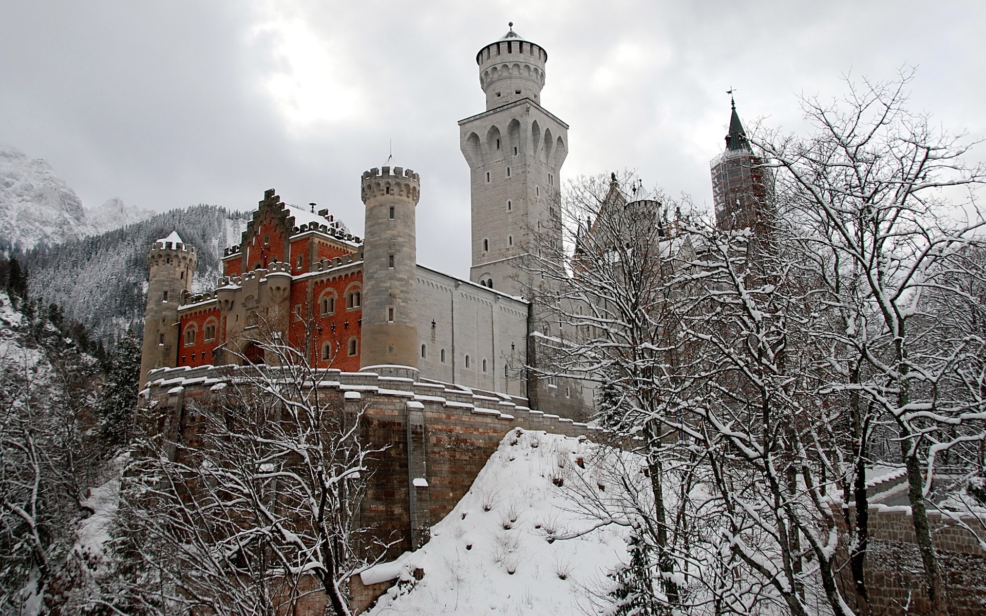winter, Castles Wallpaper