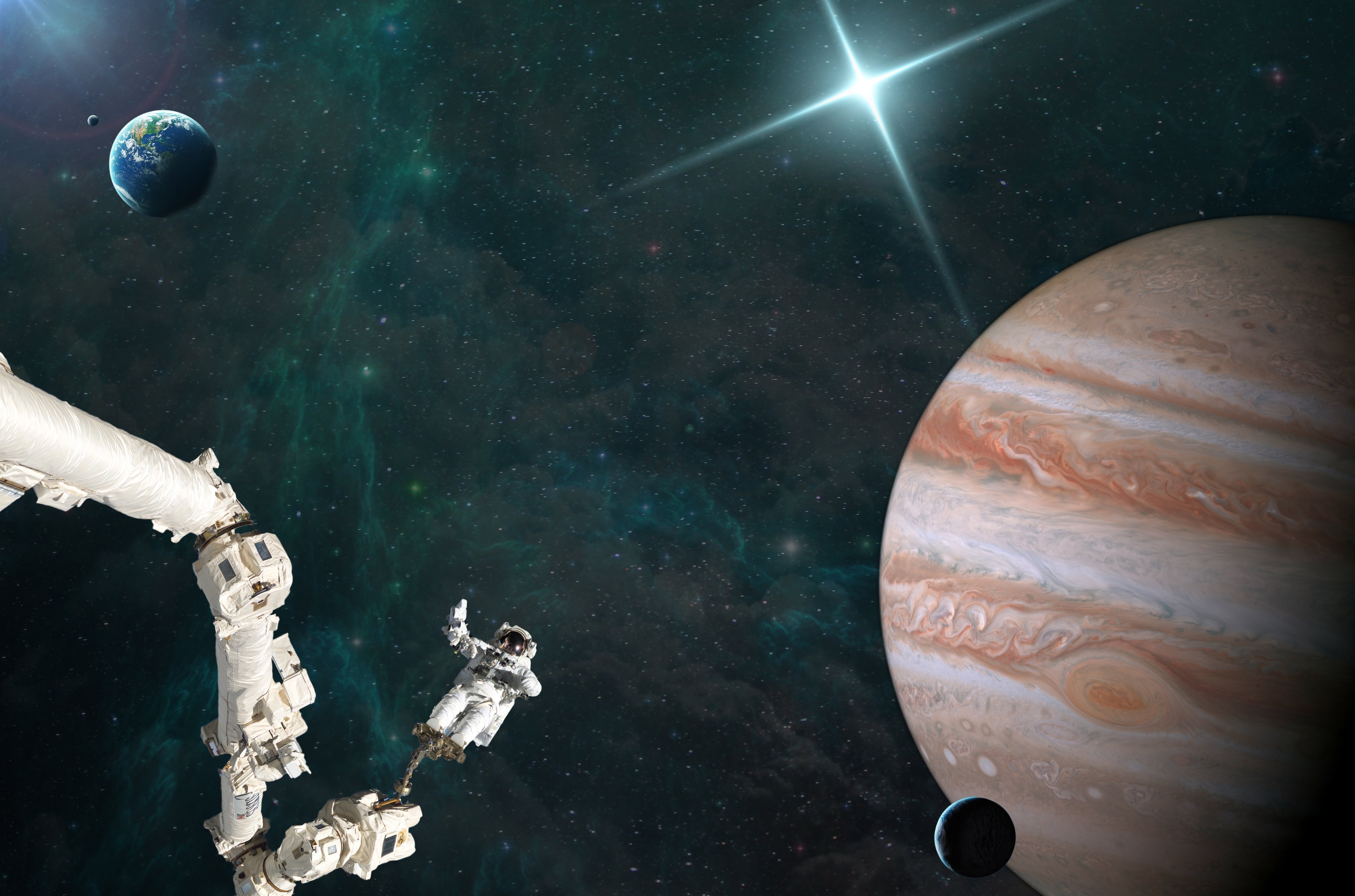 cosmonaut, Planet, Earth, Space, Astronaut, Moon, Stars, Spaceship Wallpaper