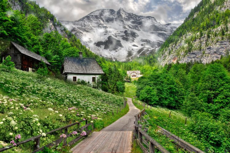 alpine, Alps, Mountains, Road, Home HD Wallpaper Desktop Background