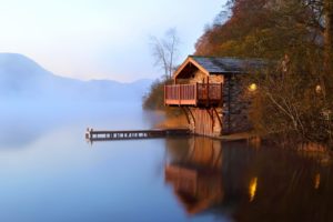 boathouse, Scenic, Lake, Home, Tree