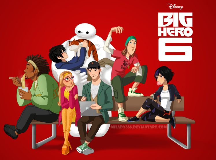 big hero 6, Animation, Action, Adventure, Family, Robot, Cgi, Superhero, Big, Hero, Disney HD Wallpaper Desktop Background