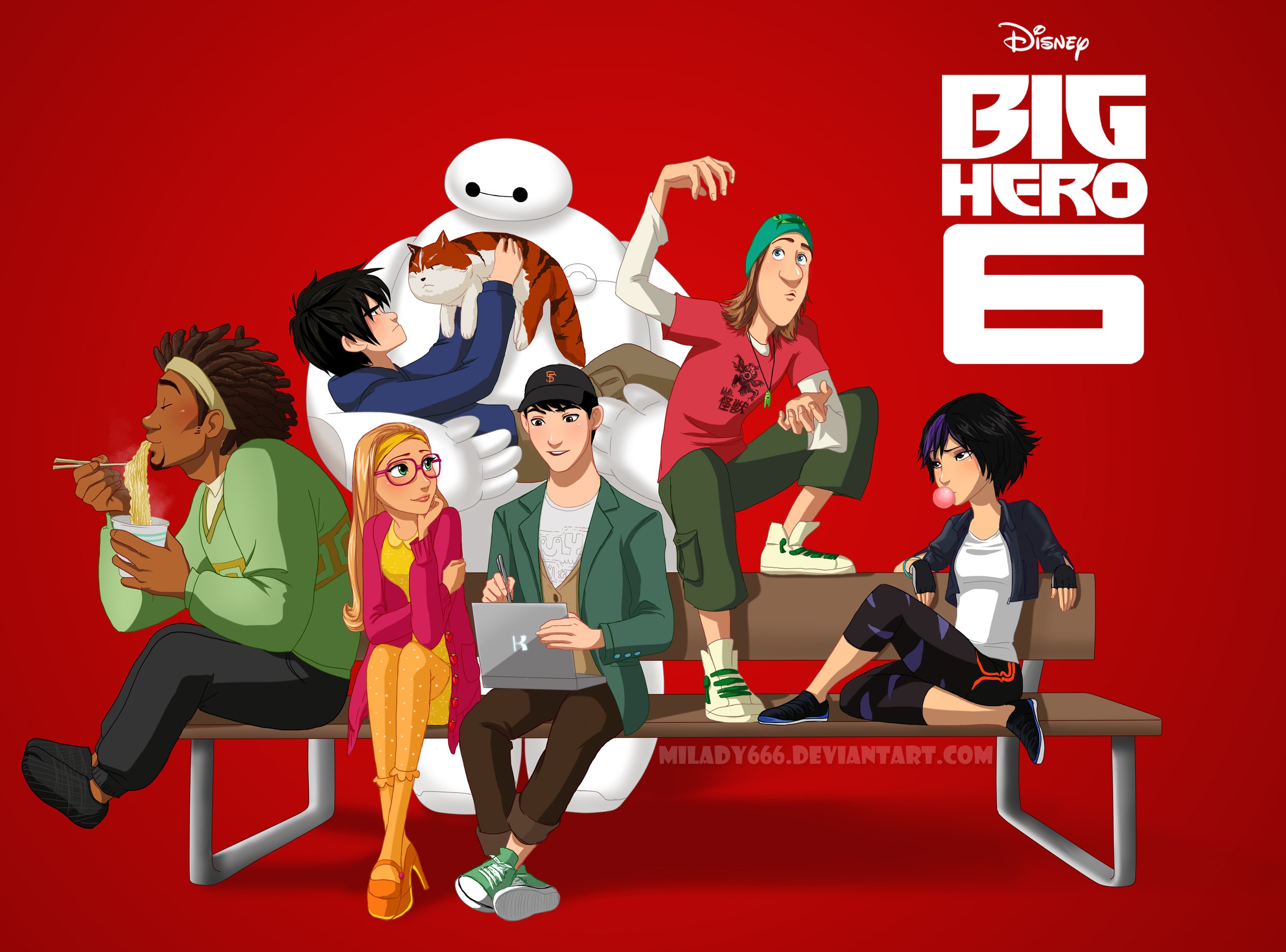 big hero 6, Animation, Action, Adventure, Family, Robot, Cgi, Superhero, Big, Hero, Disney Wallpaper