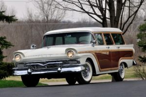 1957, Ford, Country, Squire, Stationwagon, Retro