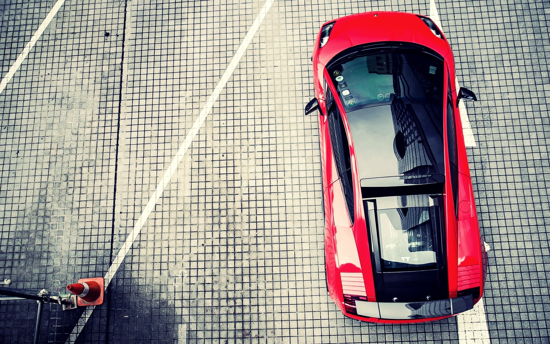 streets, Red, Cars, Lamborghini, Gallardo, Top, View, Lamborghini, Gallardo, Lp560 4 Wallpaper