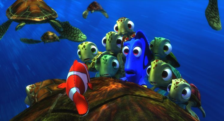 finding, Nemo, Animation, Underwater, Sea, Ocean, Tropical, Fish, Adventure, Family, Comedy, Drama, Disney, 1finding nemo, Turtle HD Wallpaper Desktop Background