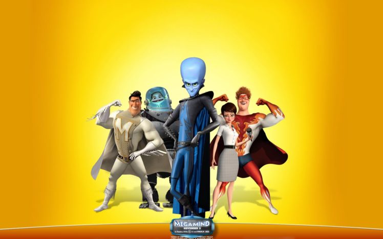 megamind, Animation, Comedy, Action, Family, Superhero, Alien, Sci fi HD Wallpaper Desktop Background