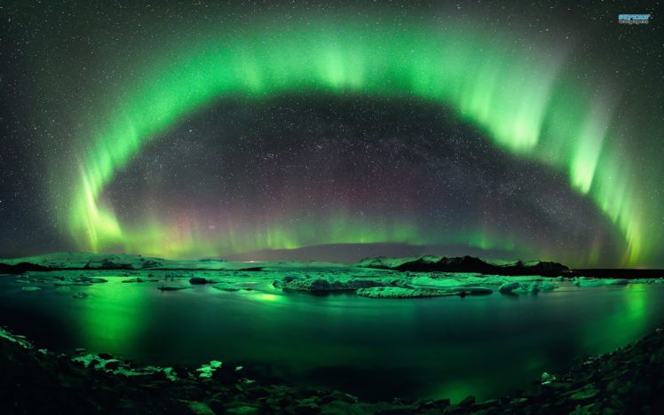 nature, Aurora, Borealis, Lakes, Skies HD Wallpaper Desktop Background