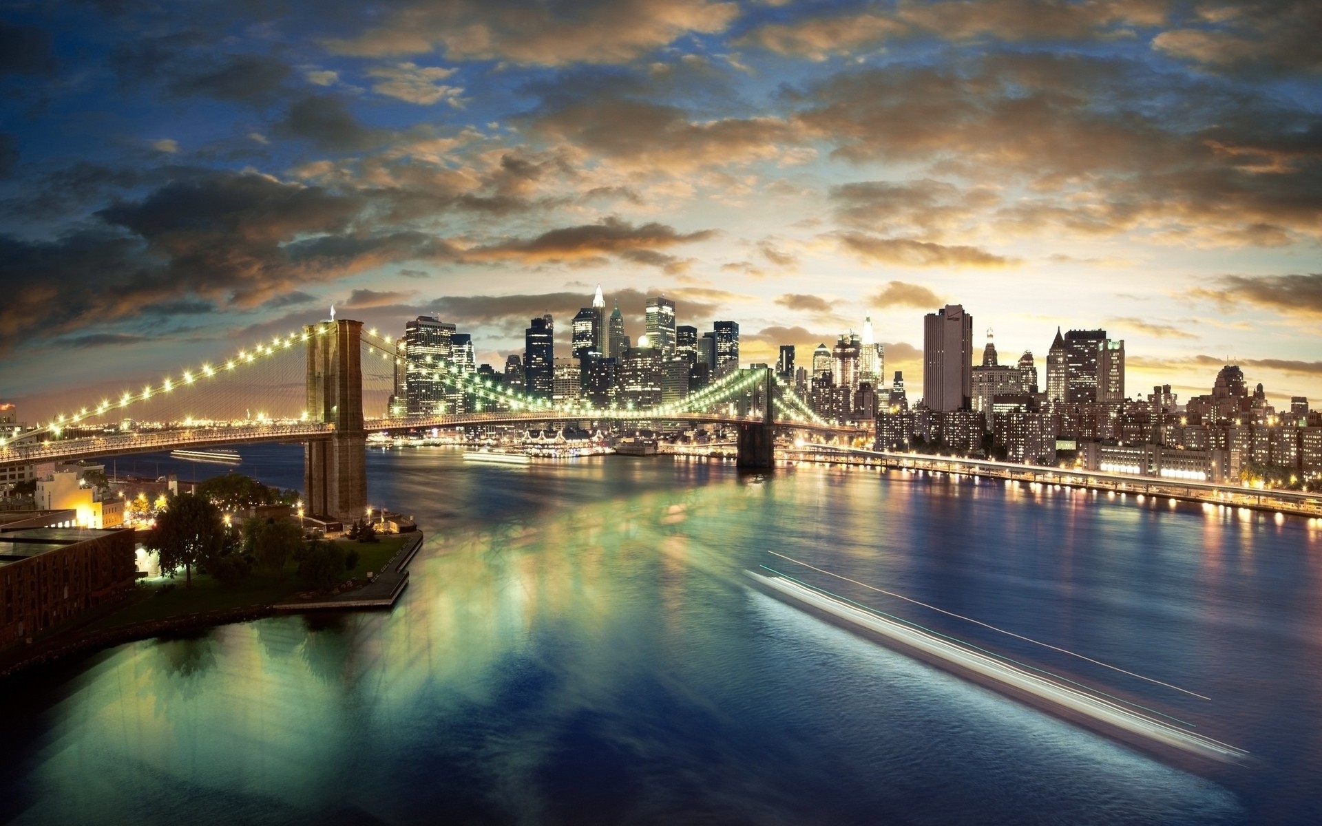 water, Clouds, Landscapes, Cityscapes, Bridges Wallpaper