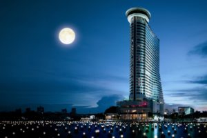 cityscapes, Lights, Architecture, Moon, Thailand, Hotels