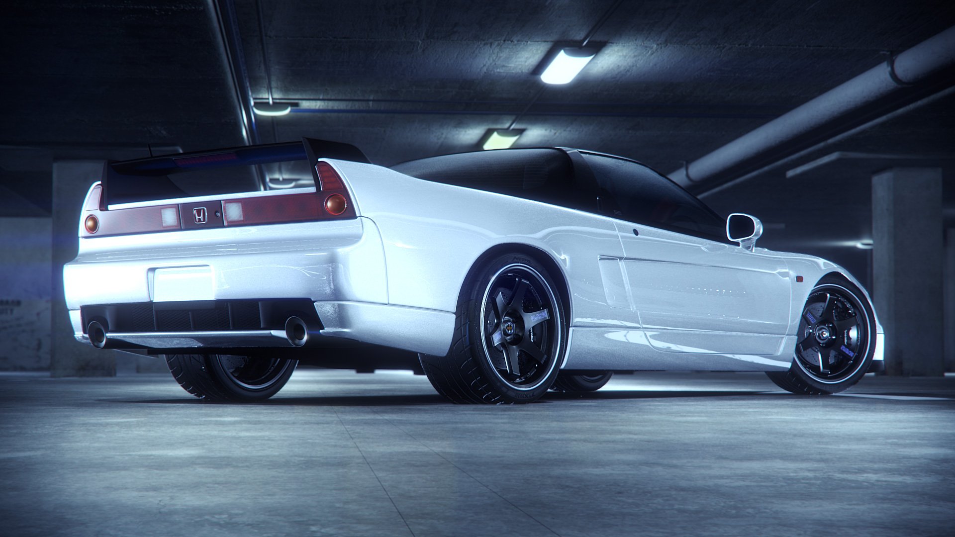 honda, Nsx, Back, White Wallpaper