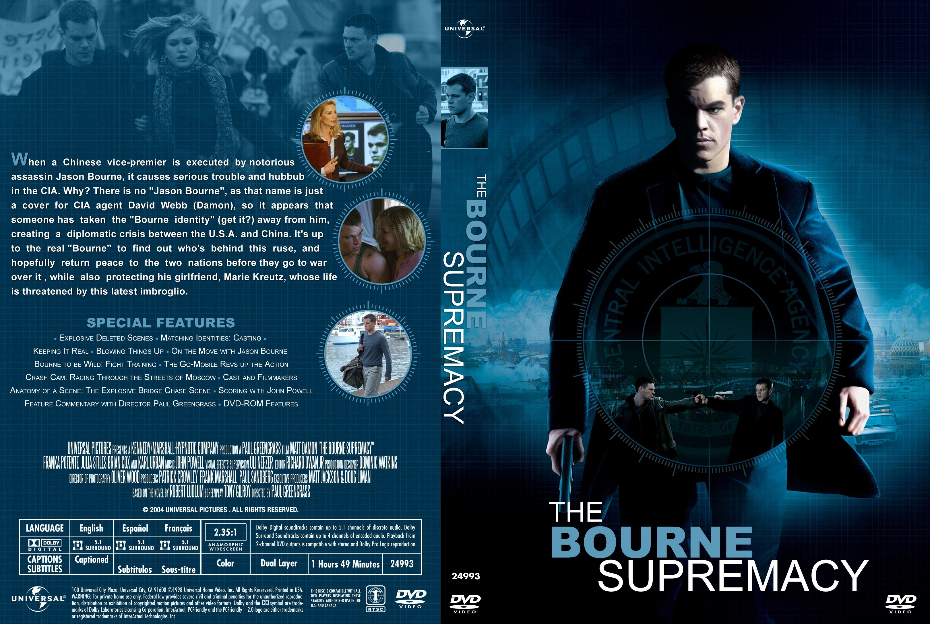 bourne, Supremacy, Action, Mystery, Thriller, Spy, Hitman, Poster Wallpaper
