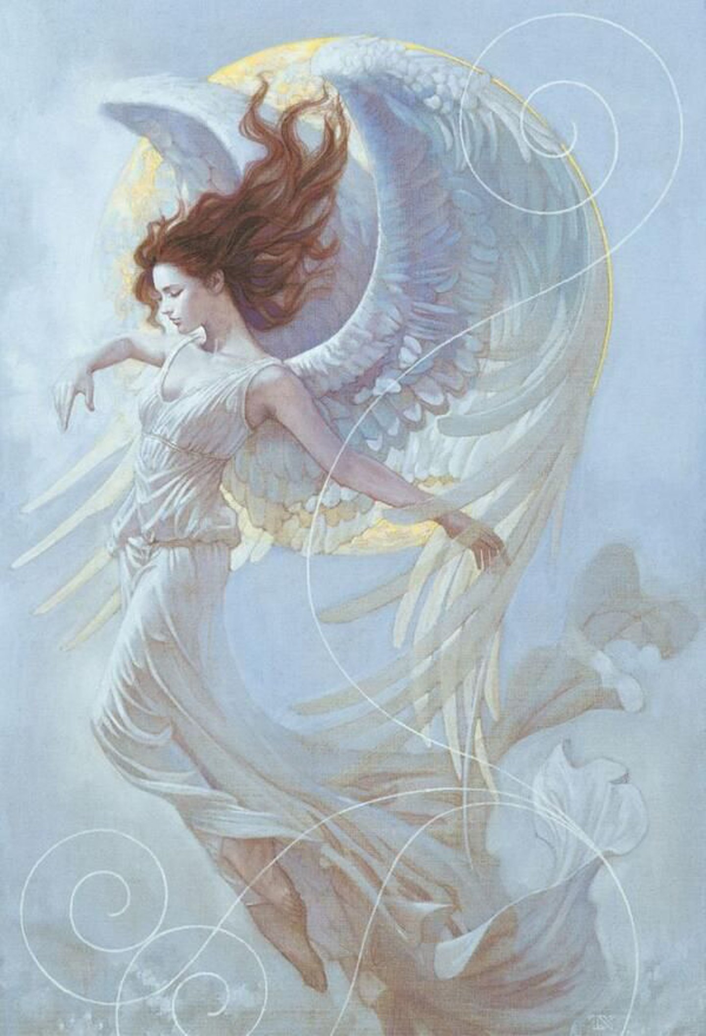 angel, Girl, Fantasy, Wings, Sky, Beautiful Wallpaper
