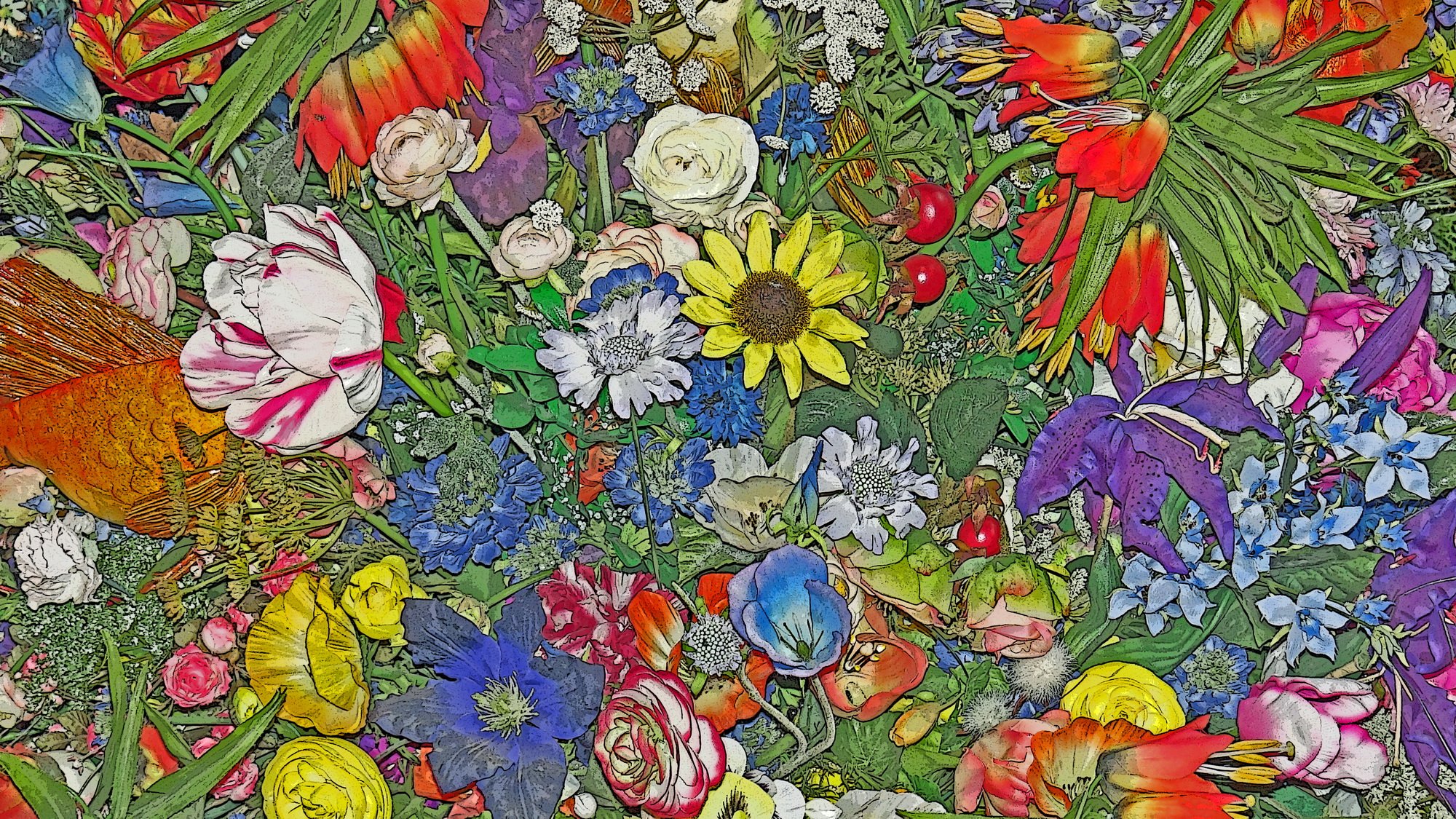 artistic, Flower, Composition Wallpaper