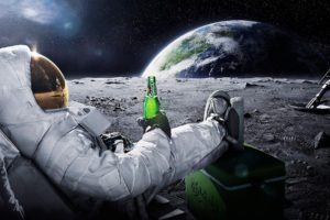 beers, Outer, Space, Earth, Astronauts, Relaxing, Carlsberg, Moon, Landing