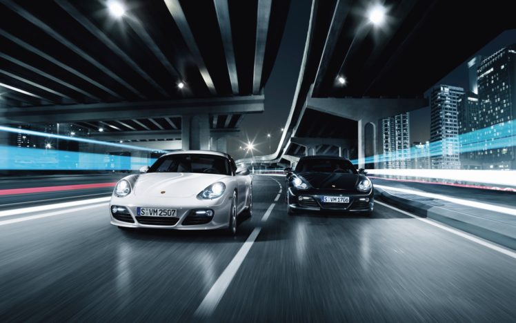 black, Streets, White, Porsche, Cars HD Wallpaper Desktop Background