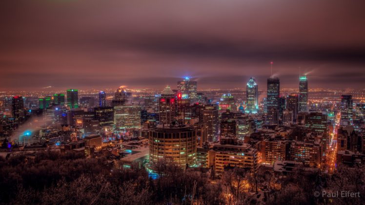 building, Canada, Montreal, Quebec, Night, Light, Cities, Monument HD Wallpaper Desktop Background