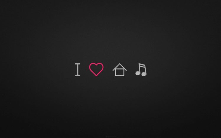 i, Love, House, Music HD Wallpaper Desktop Background