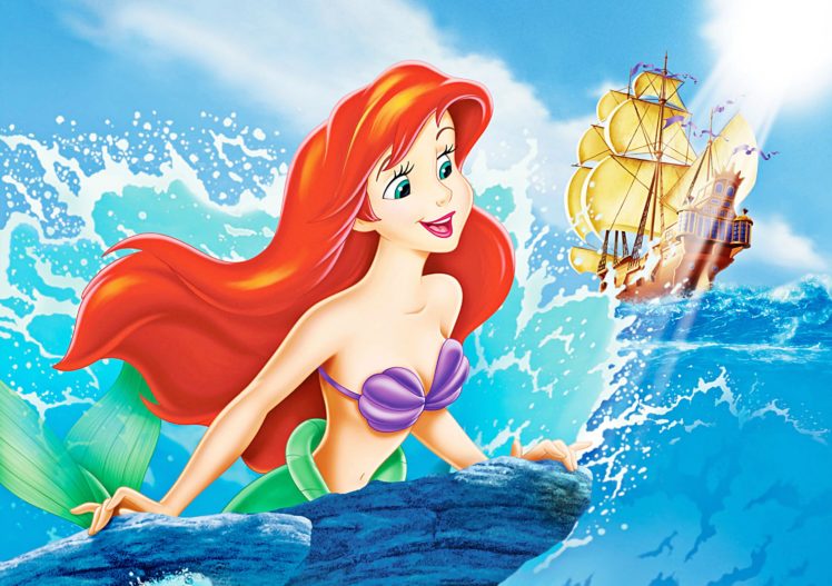 little, Mermaid, Disney, Fantasy, Animation, Cartoon, Adventure, Family, 1littlemermaid, Ariel, Princess HD Wallpaper Desktop Background