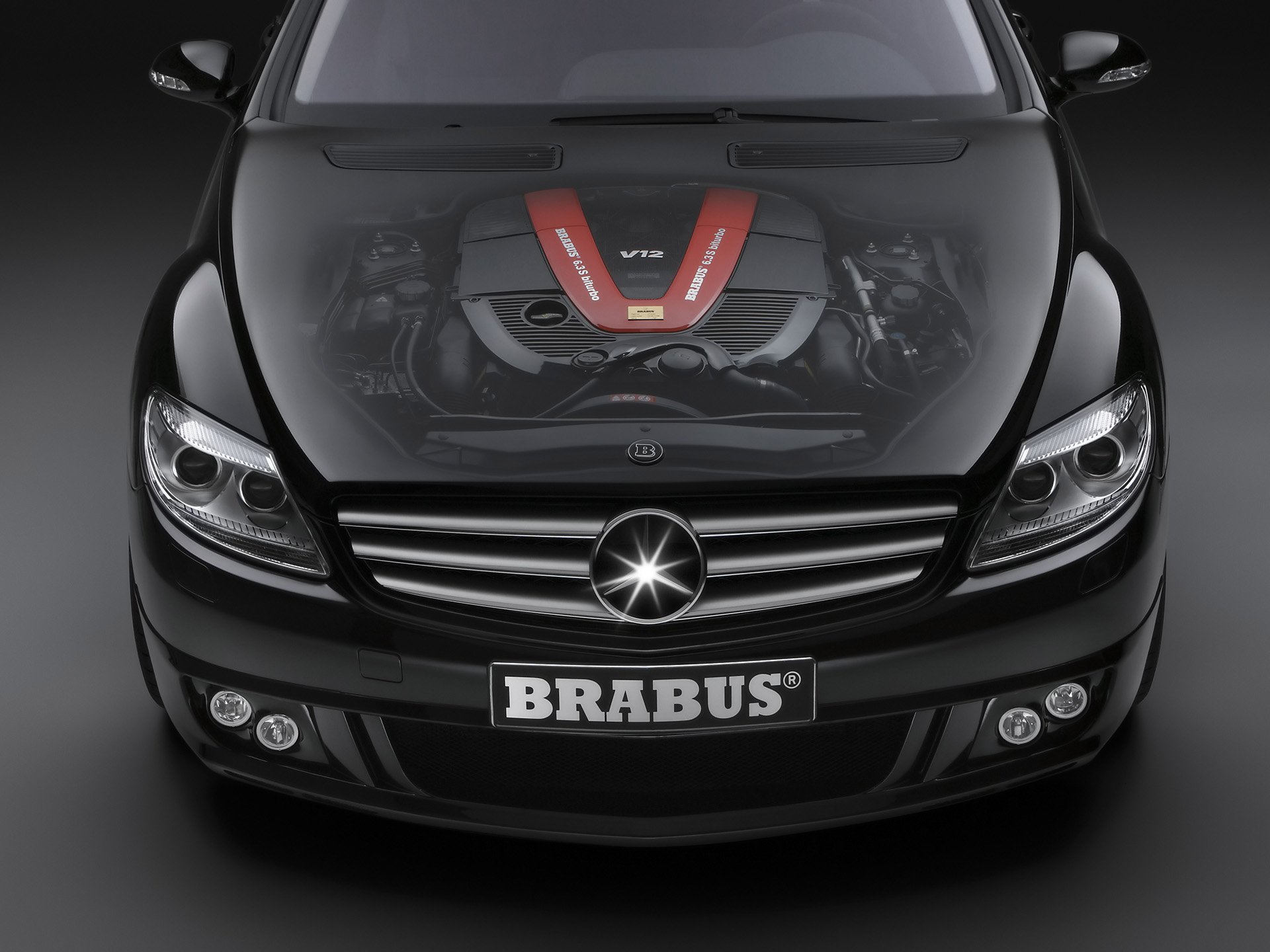 brabus sv12 s biturbo coupe based on mercedes benz cl 600 engine ghosted, 1920x1440 Wallpaper