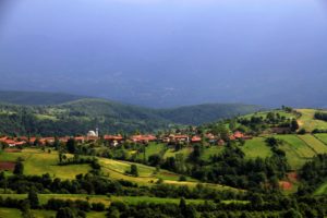 village, Green, Forest, Mountain, Sky, Houses, Bursa, Turkey